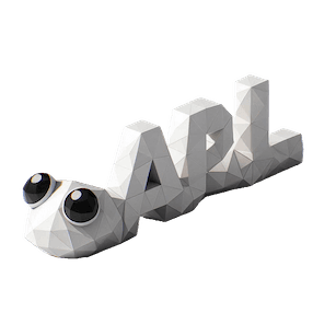 A worm made of letters APL